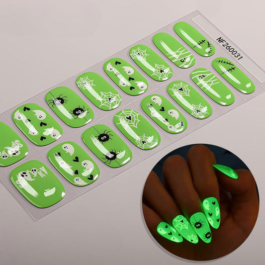 Halloween luminous semi-curable gel manicure sticker NF260031 luminous model