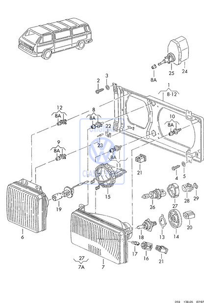 Headlight Adjuster Kit with square headlights