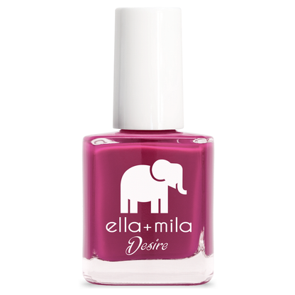 Heartbreaker deep dark hot pink nail polish bottle – ella+mila