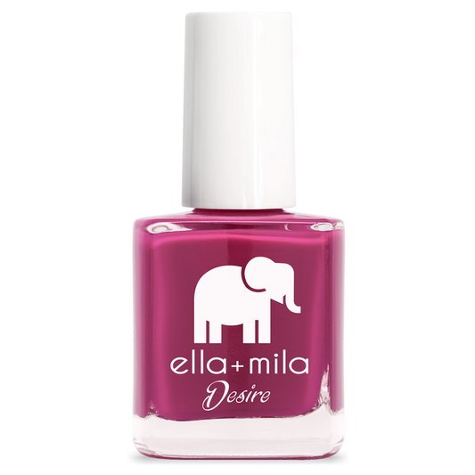 Heartbreaker deep dark hot pink nail polish bottle – ella+mila