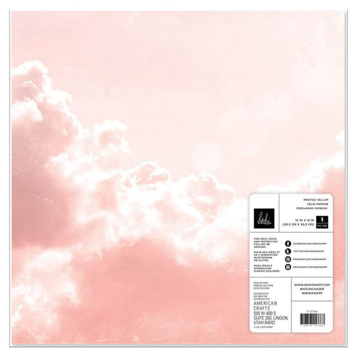 Heidi Swapp - Sun Chaser - Specialty Paper 12"X12" - Printed Vellum. Available at Embellish Away located in Bowmanville Ontario Canada.