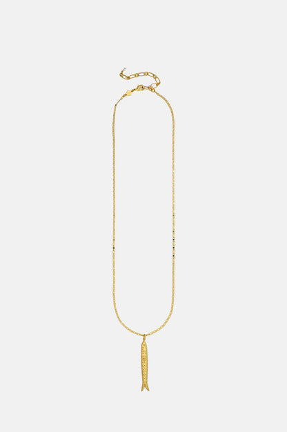 Anni Lu Hippie Fish Gold Necklace.