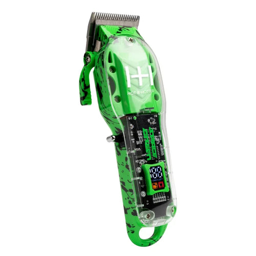 Hot & Hotter Professional Clear Rechargeable Clippers, 1 Count, Space Green