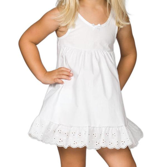 ICM Adjustable T-Length Batiste Slip-White
