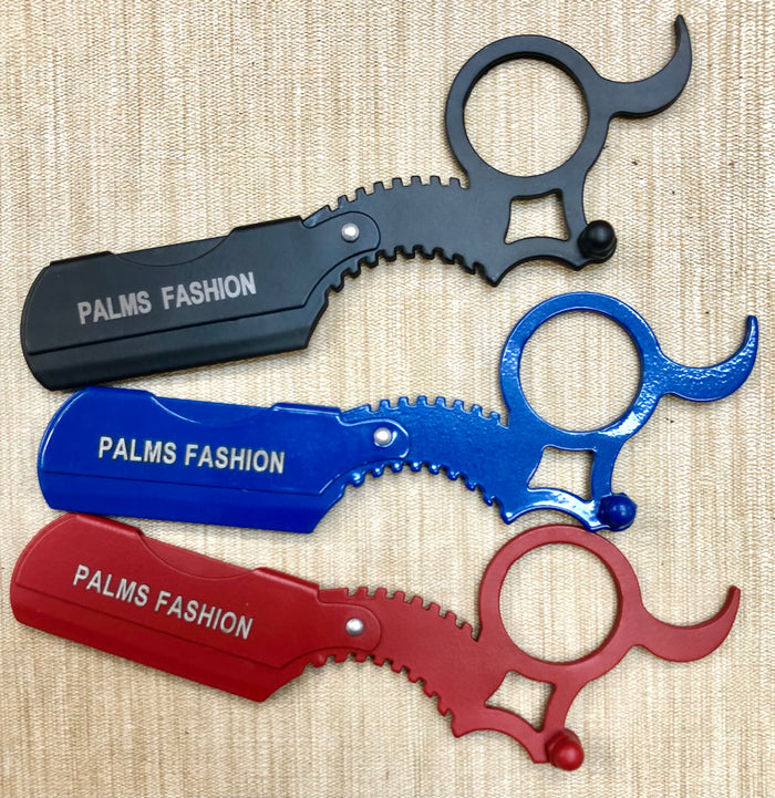 Palms Professional Barber Straight Razor - Finger Handle - Palms Fashion Inc.