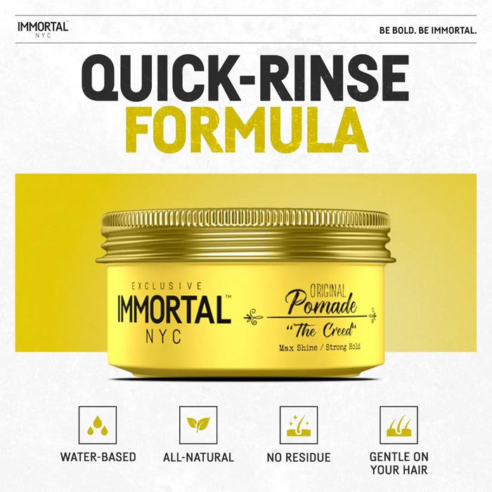 Immortal NYC Original Pomade "The Creed" – Strong Hold & Shiny Look IMMORTAL NYC