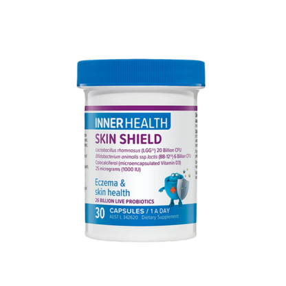 INNER HEALTH Skin Shield 26 Billion Live Probiotics 30 Capsules - myernk