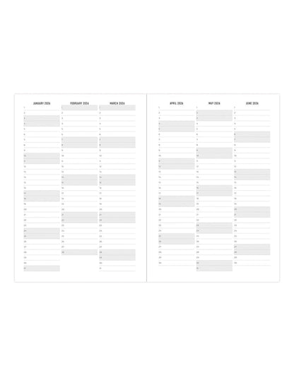 Letts of London Inspire A5 Week to View Planner 2026 - Multilanguage Navy 26-082484 #color_navy