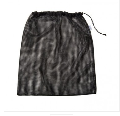 Black mesh laundry bag with drawstring and ventilation for Instructors Kit - Medium