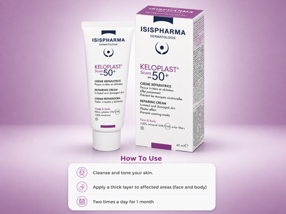 Isispharma Keloplast Scars Repairing Cream SPF 50+
