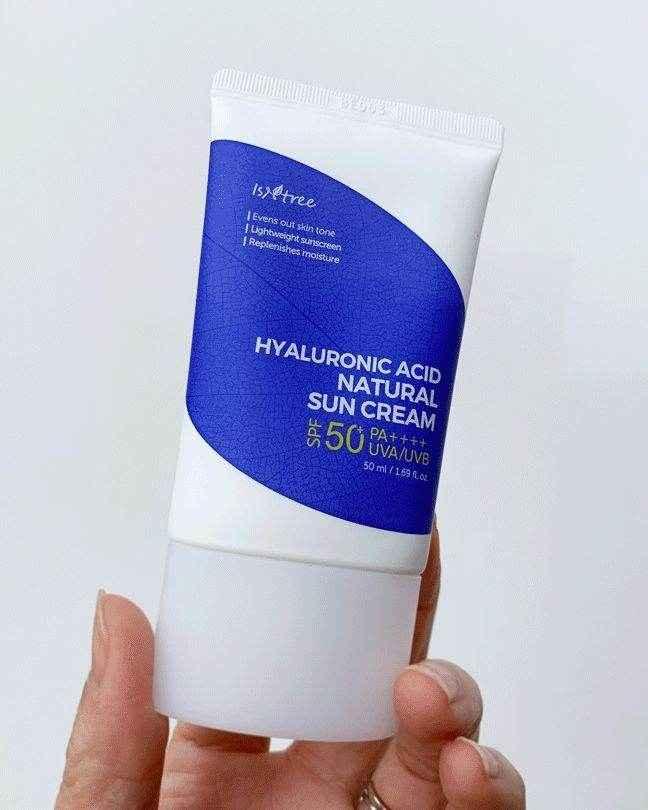 Isntree Hyaluronic Acid Natural Sun Cream SPF50+ - Sunscreen / Facial Sun Protection - Isntree -- United Arab Emirates -- Pinky Cosmetics