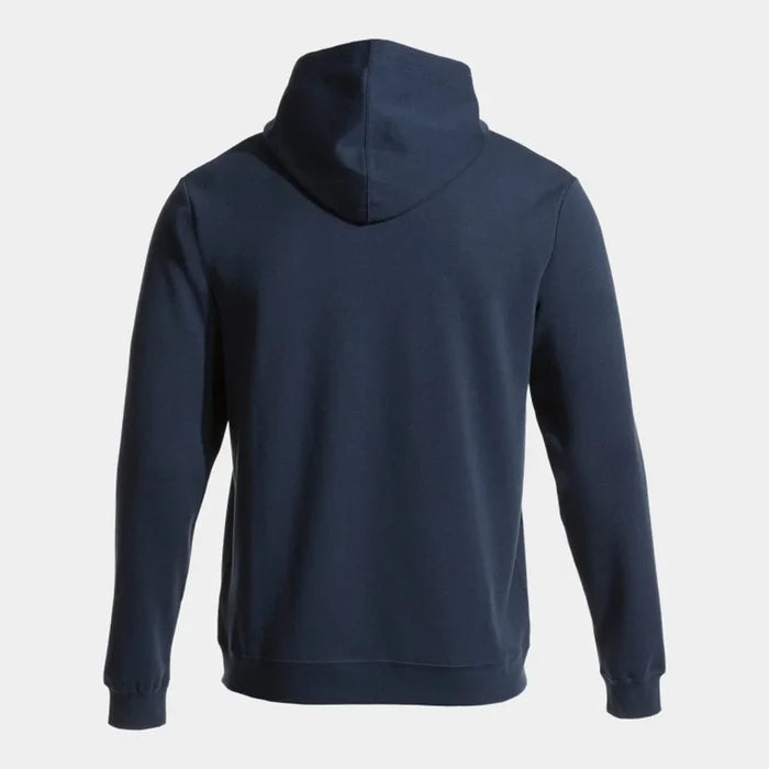 Joma boys' dark navy combi hooded sweatshirt, casual jacket with a hood, front pockets, and soft fabric.