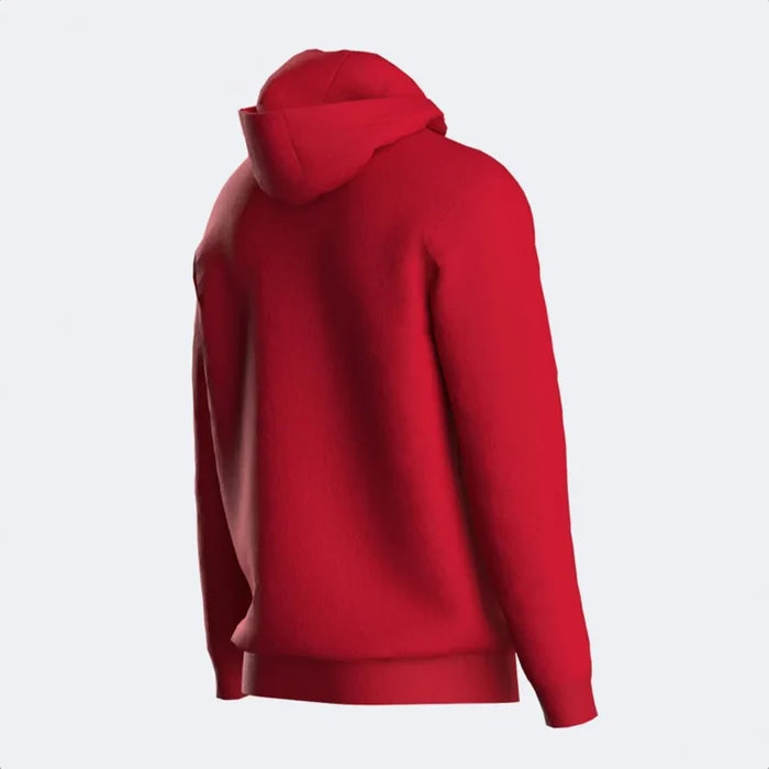 Red Joma boys' combi hooded sweatshirt, a comfortable hooded jacket with a front pouch pocket and adjustable drawstrings.