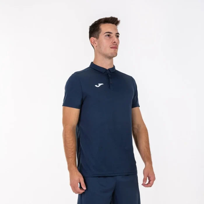 Joma Boys Navy Hobby Polo Shirt, casual T-shirt with collar and short sleeves, perfect for sports and everyday wear.