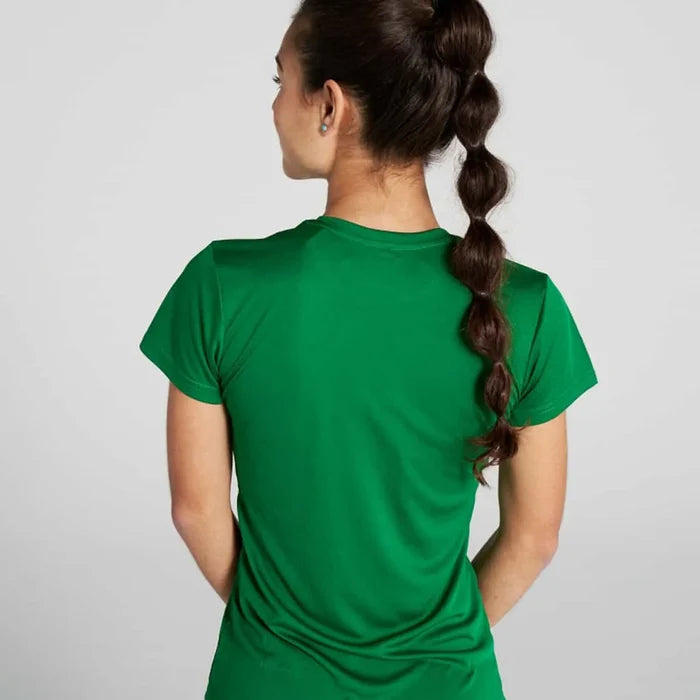 Green Joma Girls Combi T-Shirt, a casual short-sleeve top with the Joma brand logo, suitable for everyday wear.