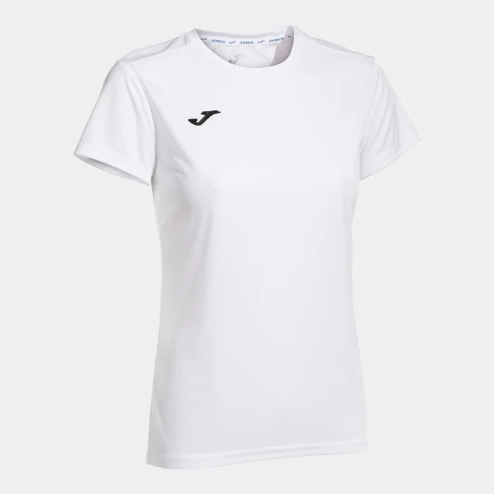 White Joma girls' Combi T-shirt, a casual short-sleeve top with a classic design, perfect for everyday wear.