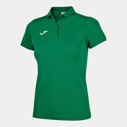 Green Joma girls' Hobby polo shirt, casual T-shirt and polo style, shown on a young girl.