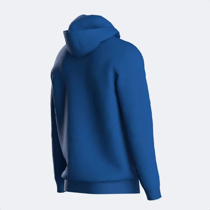 Joma men's royal blue Combi hooded sweatshirt with front pockets and adjustable drawstrings, casual jacket for everyday wear.