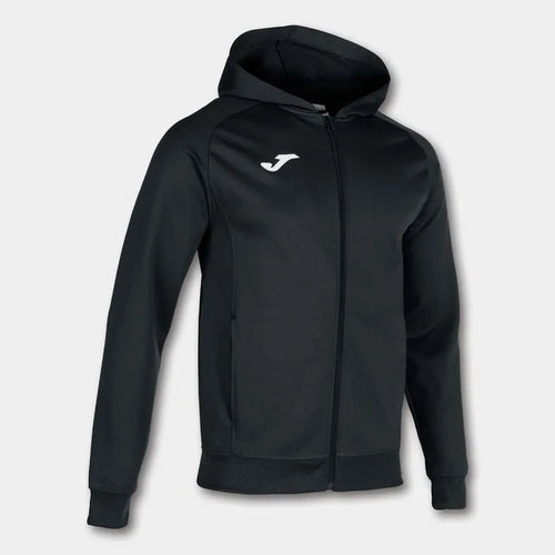 Black Joma Menfis Hoodie Jacket for men, casual zip-up jacket with hood, displayed on a plain background.