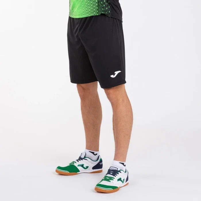 Black Joma Mens Nobel Shorts, athletic sports shorts with a comfortable fit, designed for activewear and casual sports use.