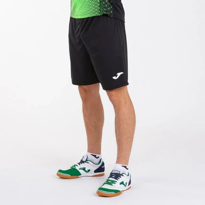 Black Joma Mens Nobel Shorts, athletic sports shorts with a comfortable fit, designed for activewear and casual sports use.