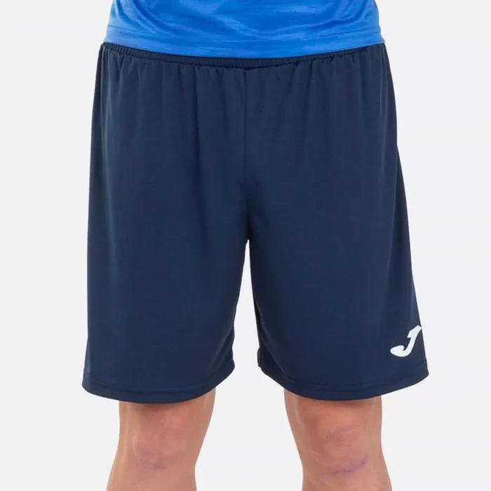 Joma men's Nobel shorts in dark navy, lightweight athletic shorts with an elastic waistband and sporty design.