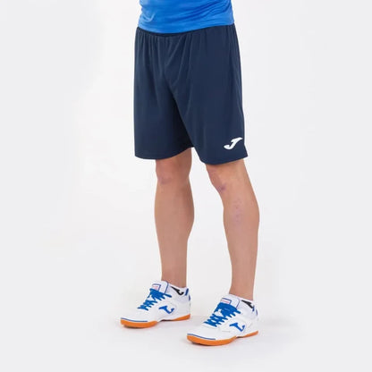 Joma men's Nobel shorts in dark navy, lightweight athletic shorts with a comfortable fit and elastic waistband.