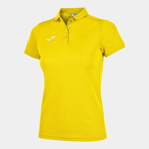 Yellow Joma women's Hobby Polo shirt, casual T-shirt with a classic polo collar and short sleeves, perfect for sports or leisure.