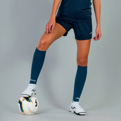Joma Women's Paris II Short in dark navy, athletic shorts with lightweight fabric and comfortable fit for active wear.