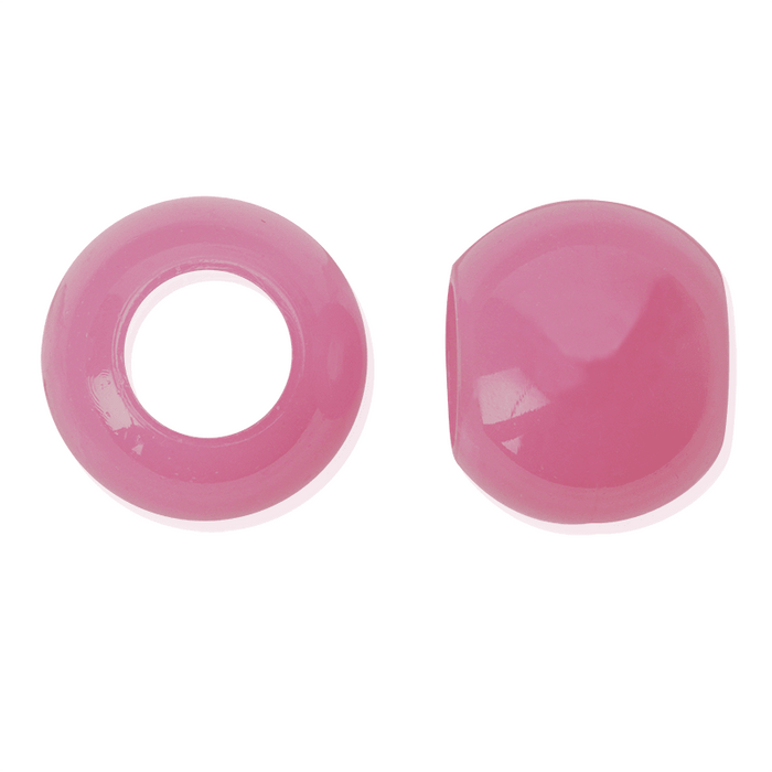 Joy Glow In the Dark Round Hair Beads XX-Large, 60 Count, Pink