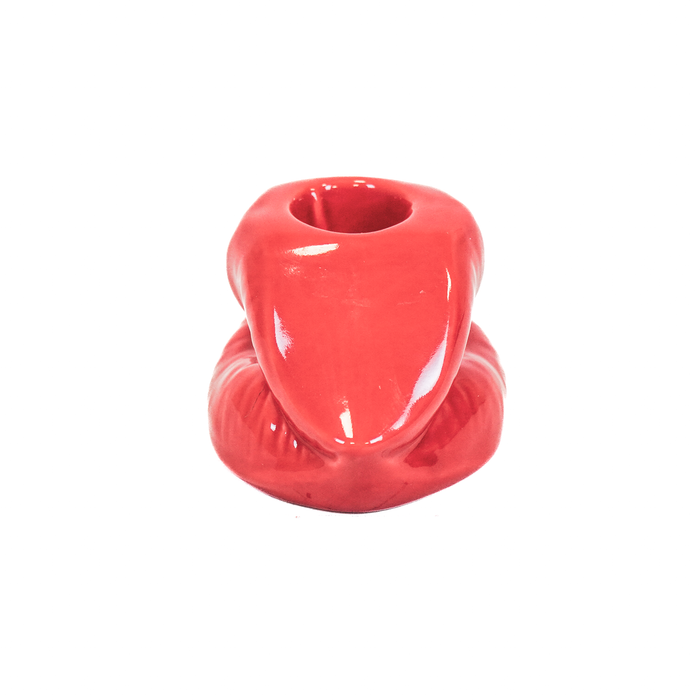 Kandelaar - Lip - Keramiek - Rood - 10,5x6,5x5,5cm