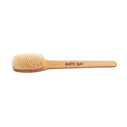 Kent Beechwood Pure White Bristle Bath Bat With Fixed Head - FD5