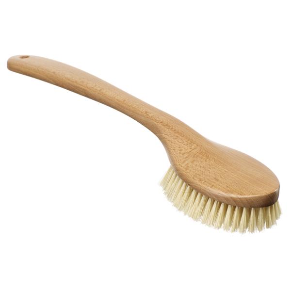 Kent Luxury Beechwood Pure White Bath Brush With Fixed Head FD10