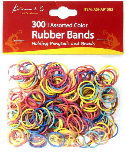 KIM & C 300pcs Rubber Bands - Black