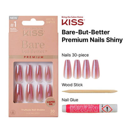 Kiss Bare But Better Premium Nails [Shiny] #Bnp53