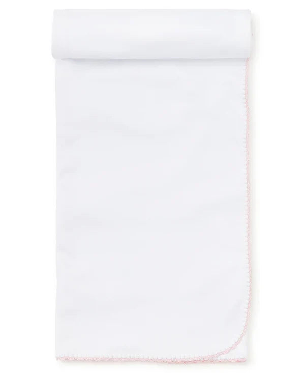 Kissy Premier White/ Pink Trim Blanket