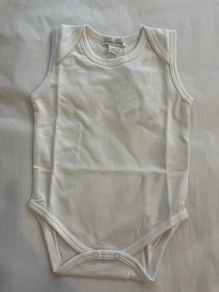 Kissy Sleeveless Bodysuit-White