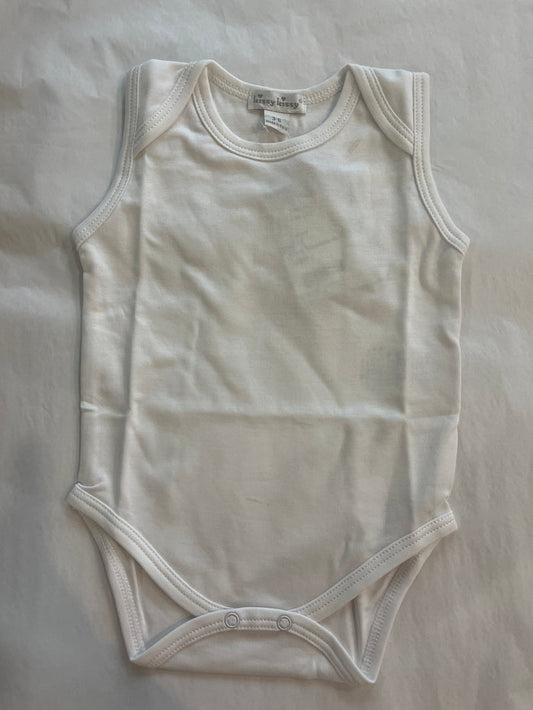 Kissy Sleeveless Bodysuit-White