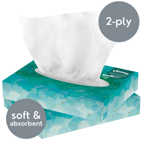 Kleenex Professional facial tissue case for waxing studios spa treatment rooms and beauty schools