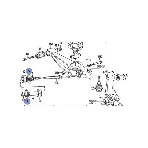 Large Washer for Radius Rod Bushings on all Vanagons 80-91