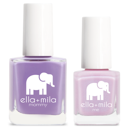 Mommy & Me set: Lavender Fields and Isla View nail polish bottles – ella+mila