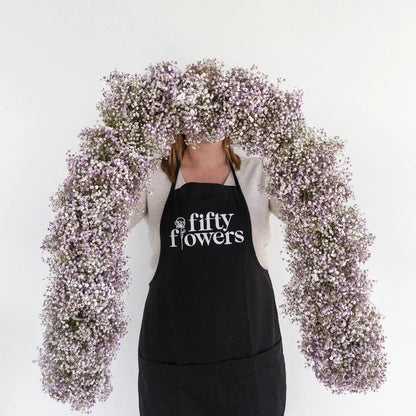 Lavender Baby's Breath Tinted Garland Apron - Image