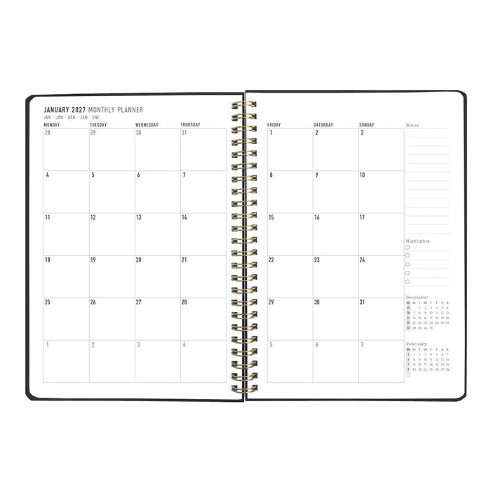 Letts A5 Weekly Planner, Celebrate, 2027 Grey 27-082184#color_grey