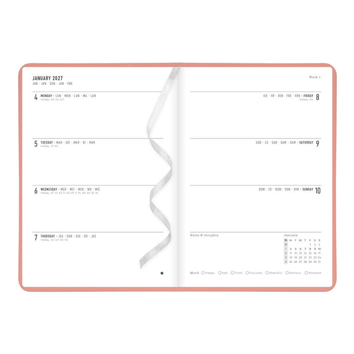 Letts A5 Weekly Planner, Conscious, 2027 Clay 27-082397#color_clay