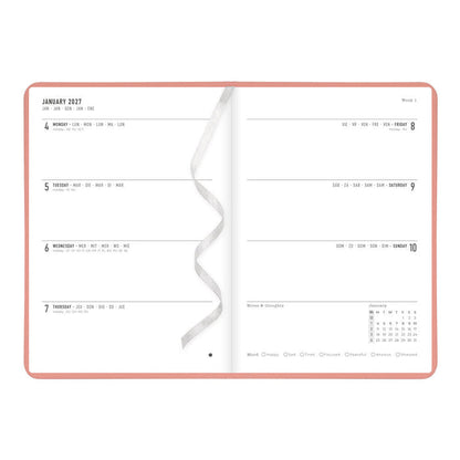 Letts A5 Weekly Planner, Conscious, 2027 Clay 27-082397#color_clay