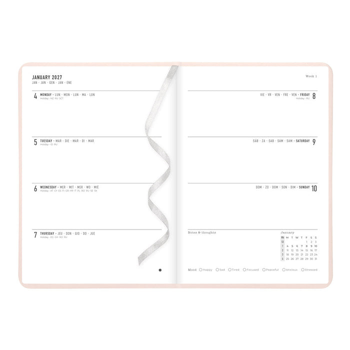 Letts A5 Weekly Planner, Conscious, 2027 Rosewater 27-082399#color_rosewater