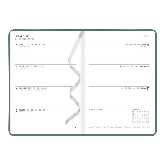 Letts A5 Weekly Planner, Conscious, 2027 Pine 27-082553#color_pine