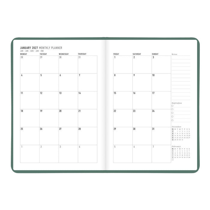 Letts A5 Weekly Planner, Conscious, 2027 Pine 27-082553#color_pine