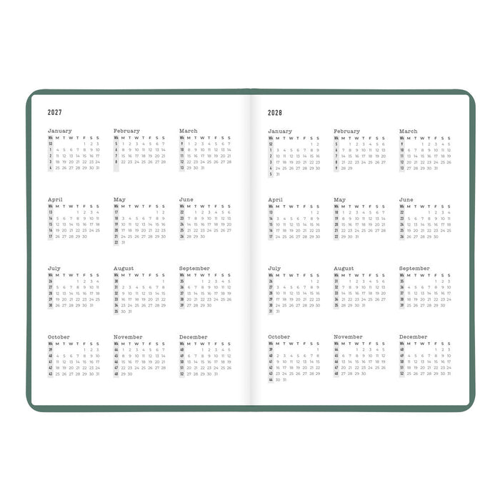 Letts A5 Weekly Planner, Conscious, 2027 Pine 27-082553#color_pine