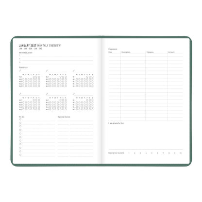 Letts A5 Weekly Planner, Conscious, 2027 Pine 27-082553#color_pine